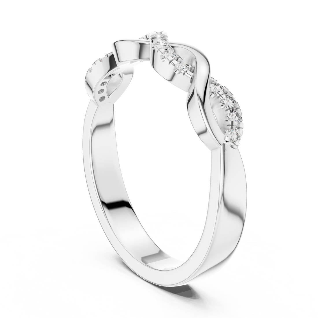 .13 Ct. Diamond Twist Ring with Pavé Accents (12#10005@L) 10
