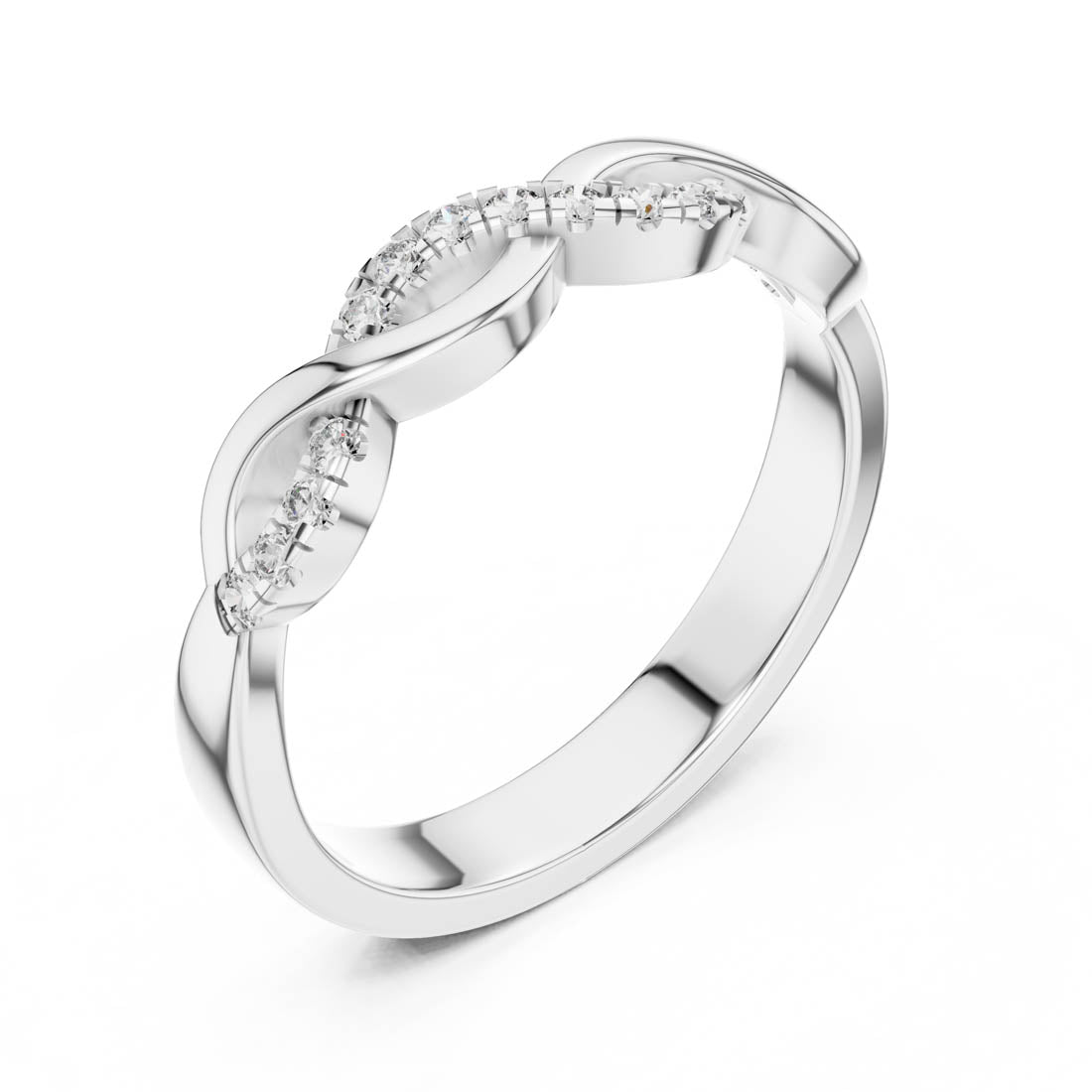 .13 Ct. Diamond Twist Ring with Pavé Accents (12#10005@L) 11