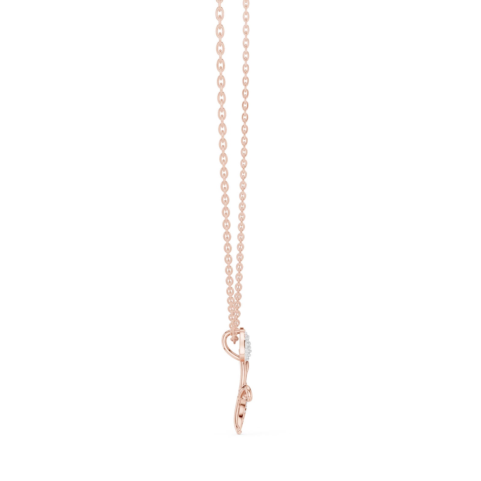 .08 Ct. Diamond Tulip Flower Pendant Necklace (12#10008P) 8