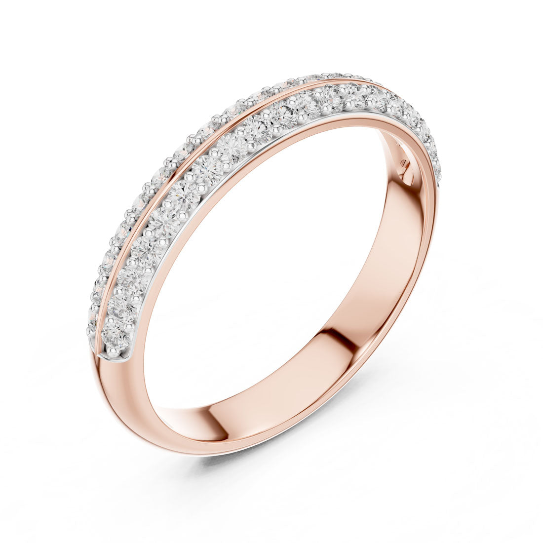 .30 Ct. Double Row Pavé Diamond Half-Eternity Band (12#10009@L) 8