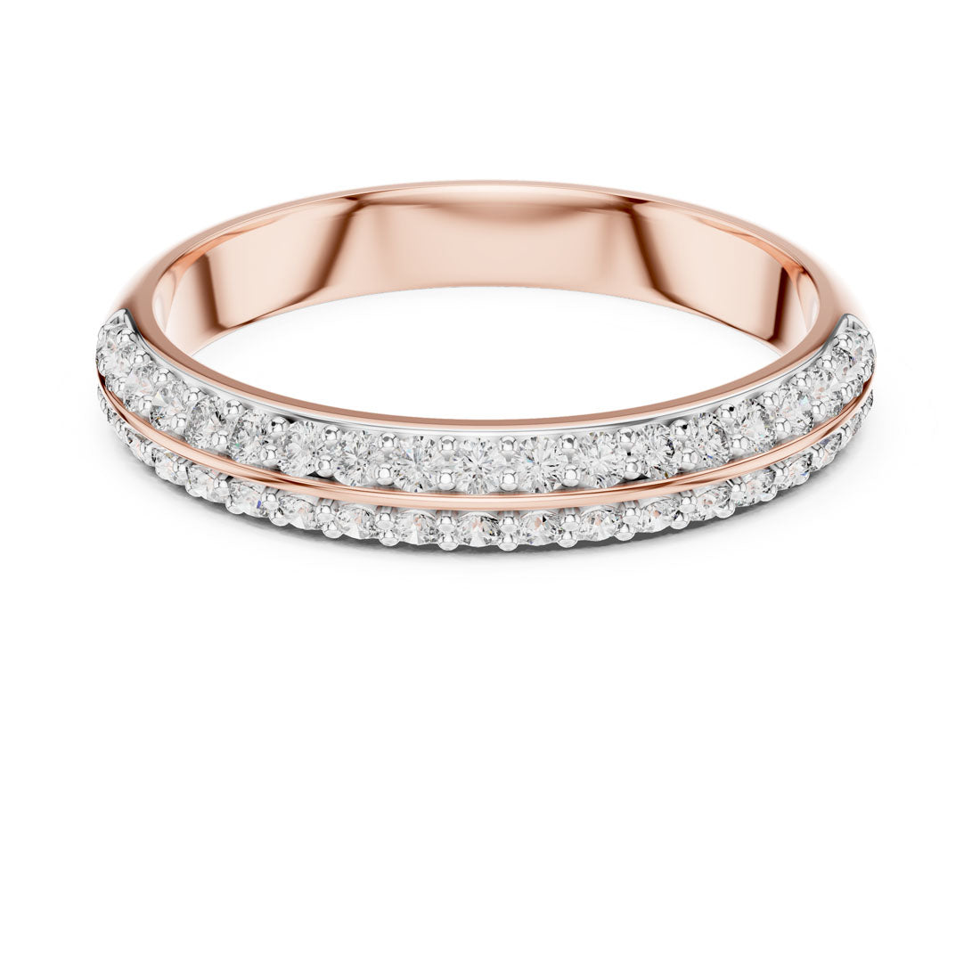 .30 Ct. Double Row Pavé Diamond Half-Eternity Band (12#10009@L) 7