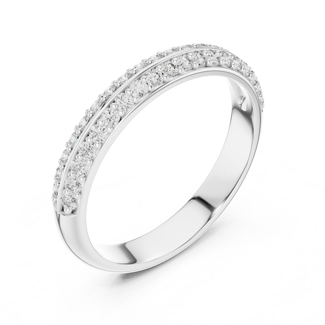 .30 Ct. Double Row Pavé Diamond Half-Eternity Band (12#10009@L) 11