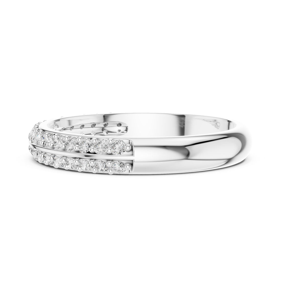 .30 Ct. Double Row Pavé Diamond Half-Eternity Band (12#10009@L) 12