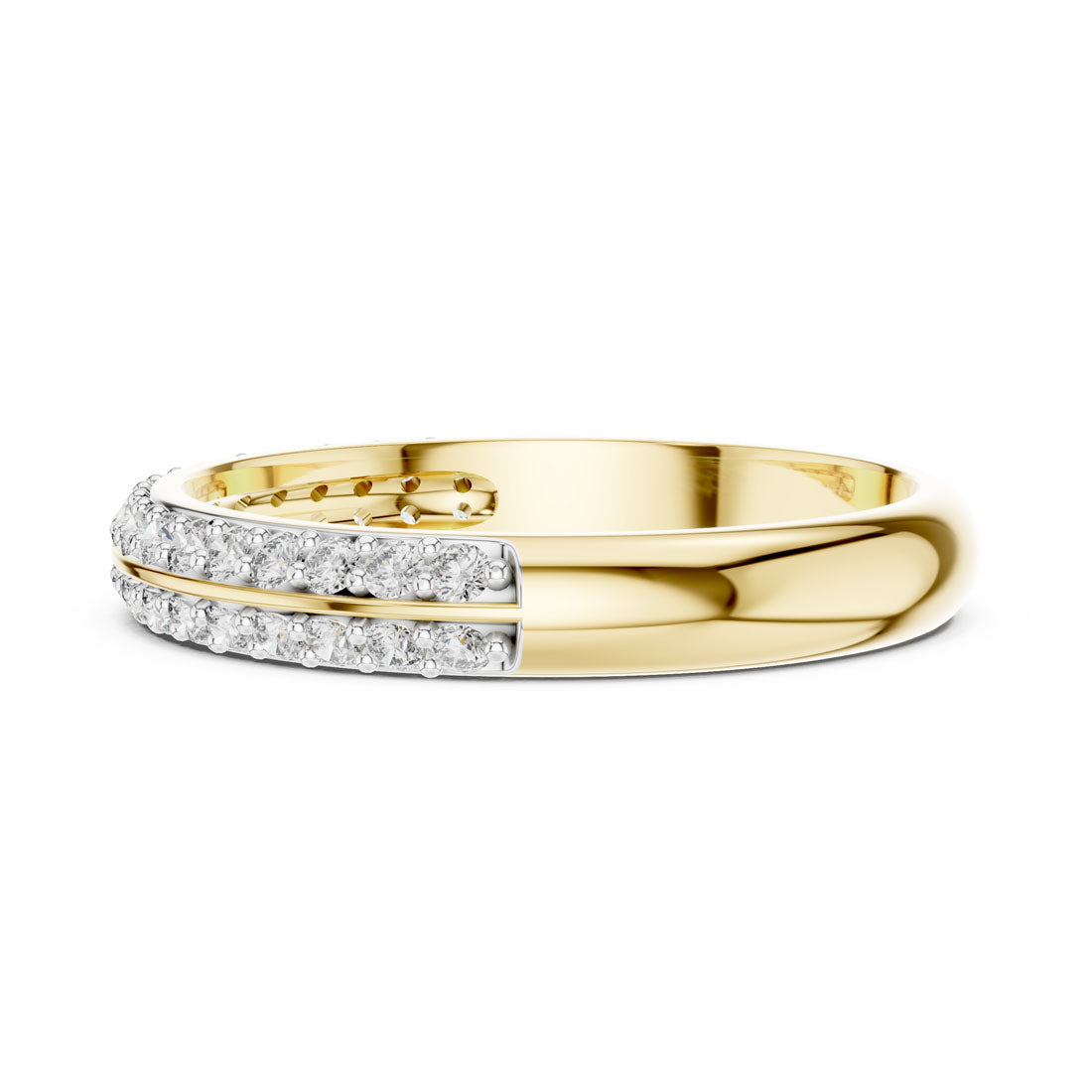 .30 Ct. Double Row Pavé Diamond Half-Eternity Band (12#10009@L) 4