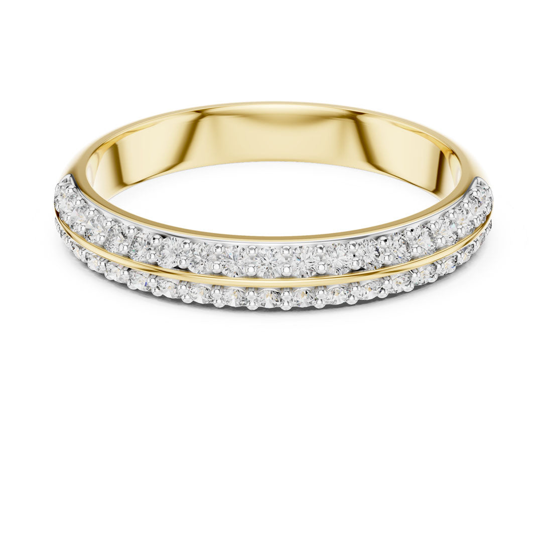 .30 Ct. Double Row Pavé Diamond Half-Eternity Band (12#10009@L) 5