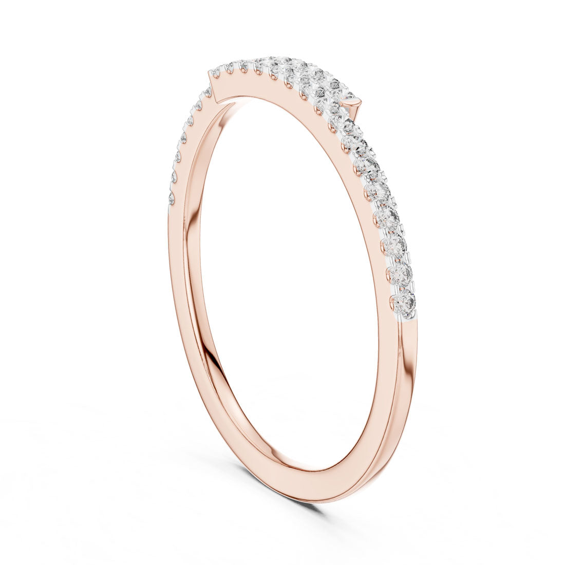 .16 Ct. Diamond Pavé Bypass Eternity Ring (12#10012@L) 10