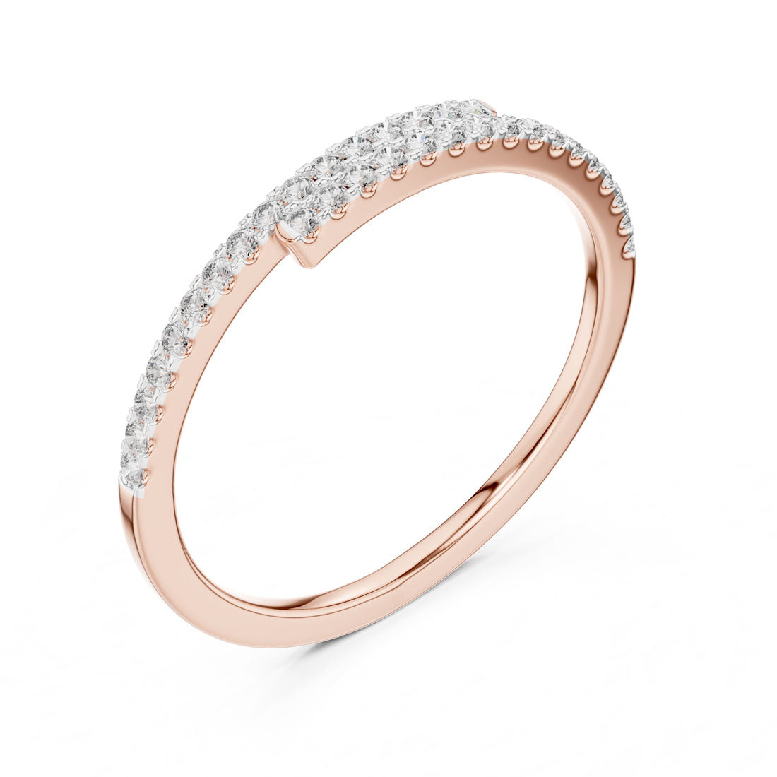 .16 Ct. Diamond Pavé Bypass Eternity Ring (12#10012@L)
