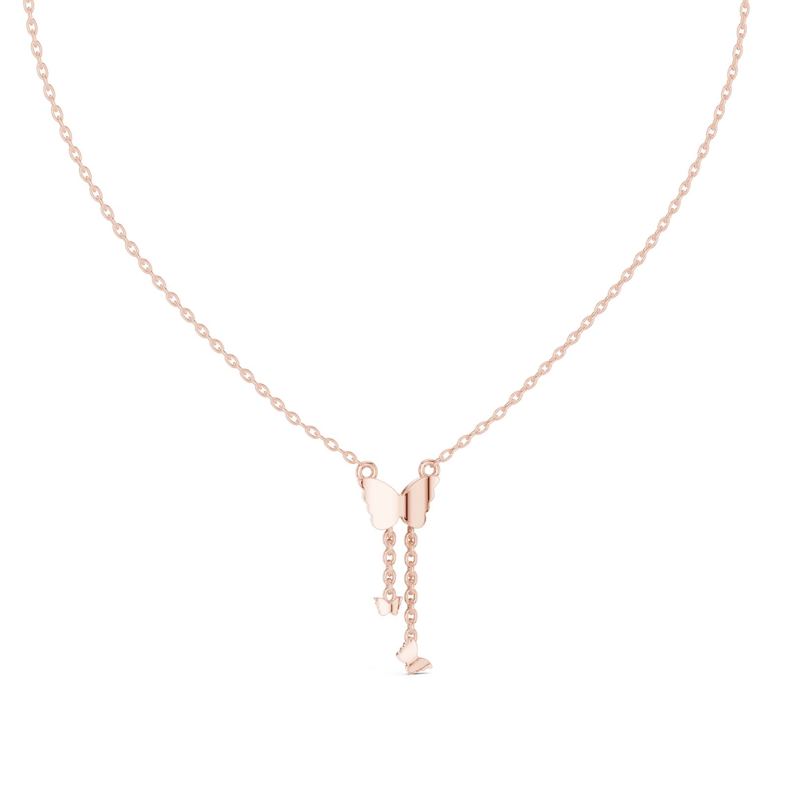 .12 Ct. Diamond Butterfly Drop Pendant Necklace (12#10013P) 12