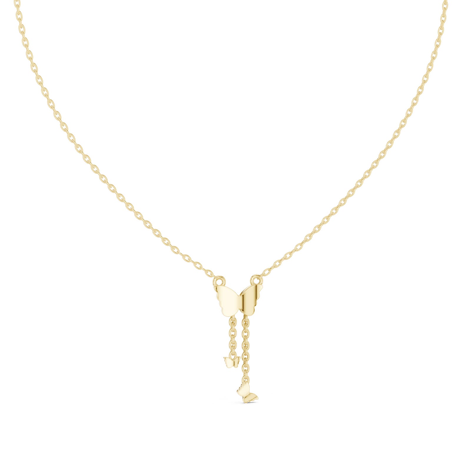 .12 Ct. Diamond Butterfly Drop Pendant Necklace (12#10013P) 4