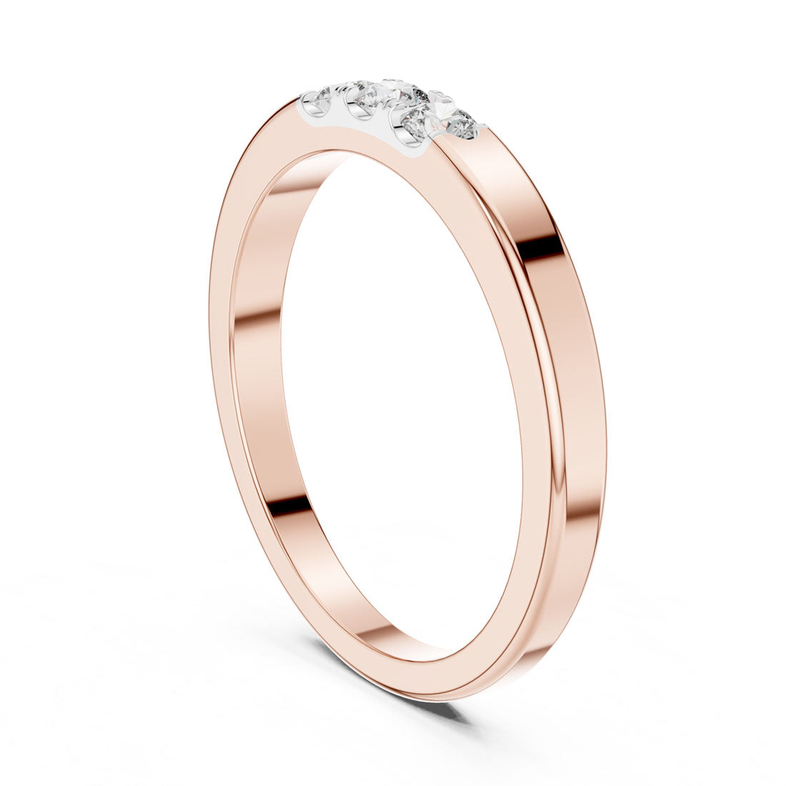.20 Ct. Diamond Three-Stone Accent Band (12#10013@L) 12