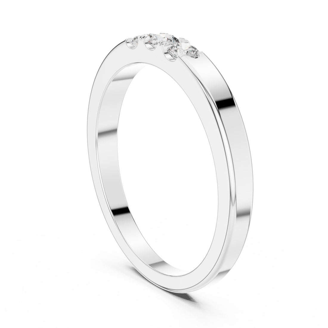 .20 Ct. Diamond Three-Stone Accent Band (12#10013@L) 11