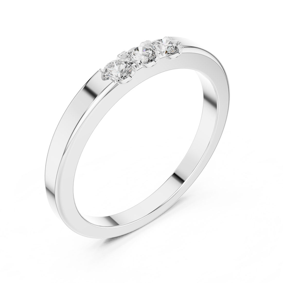 .20 Ct. Diamond Three-Stone Accent Band (12#10013@L) 6