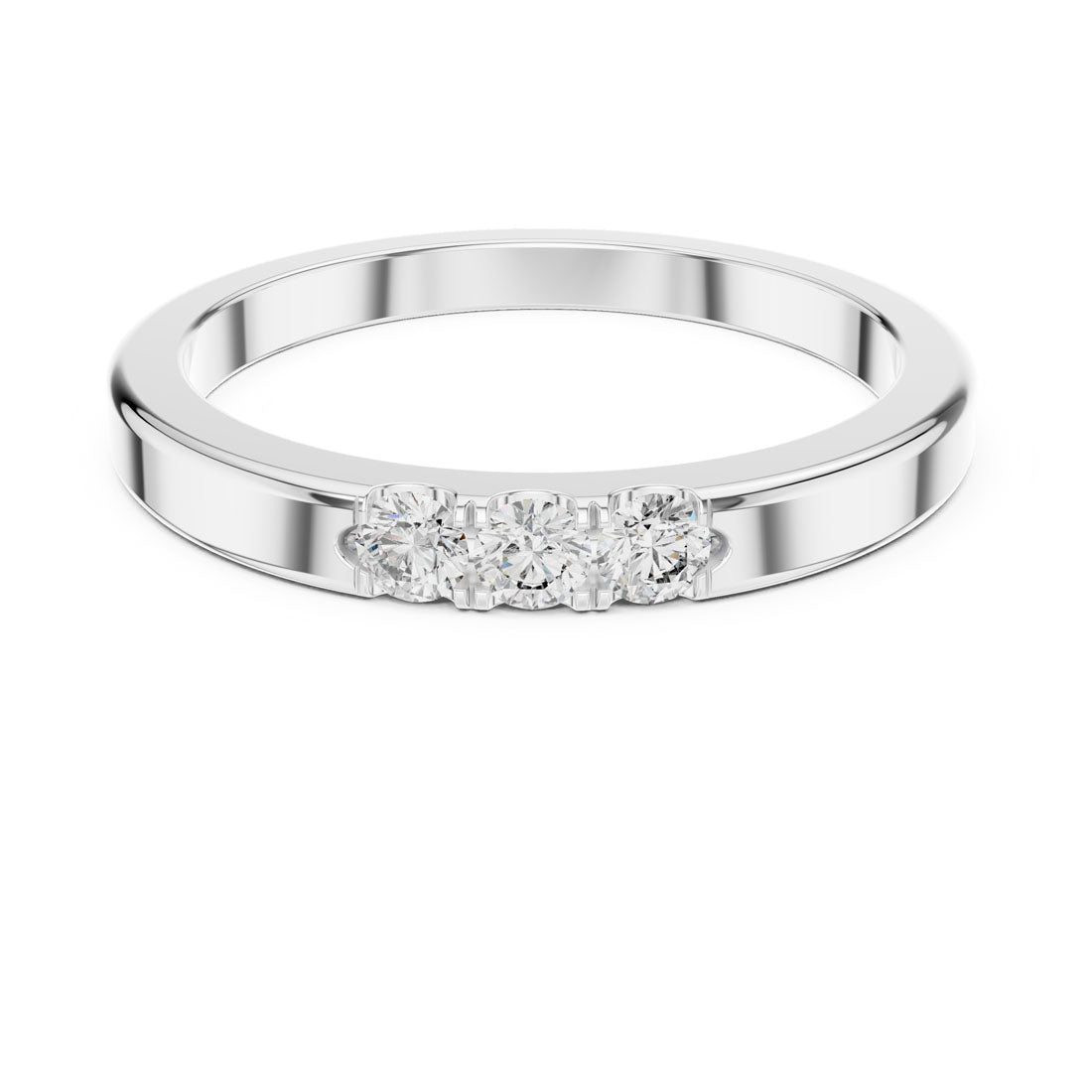 .20 Ct. Diamond Three-Stone Accent Band (12#10013@L)