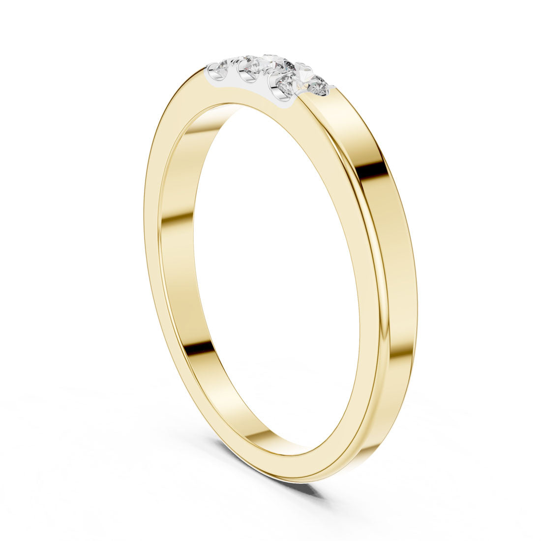 .20 Ct. Diamond Three-Stone Accent Band (12#10013@L) 3