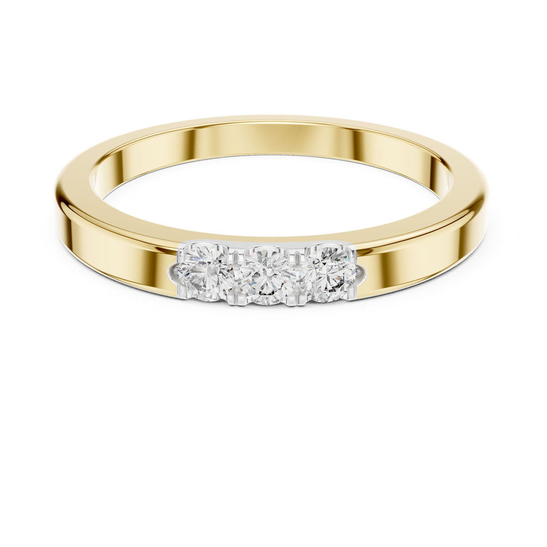 .20 Ct. Diamond Three-Stone Accent Band (12#10013@L) 5