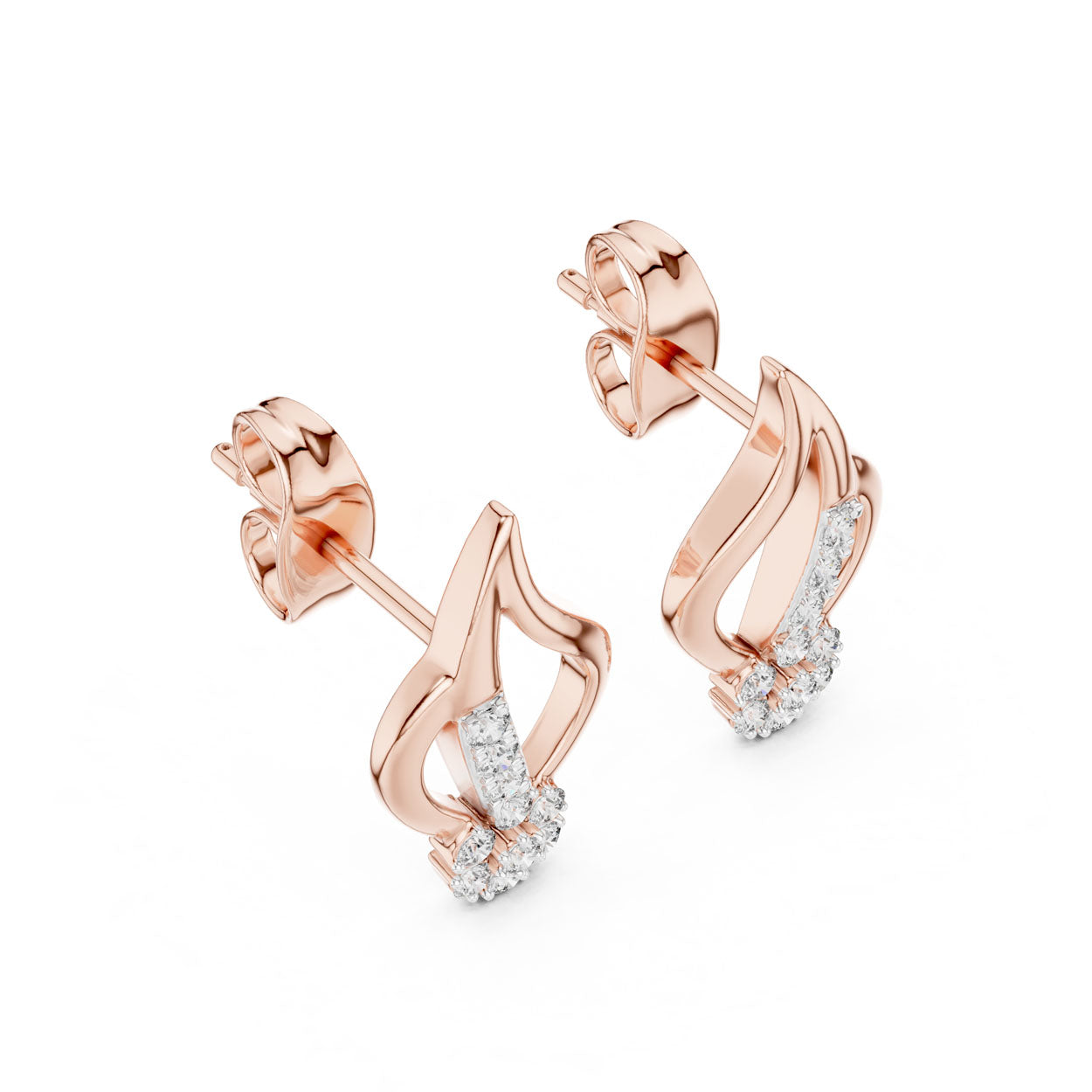 .20 Ct. Open Teardrop Diamond Earrings with Cluster Drop and Pavé Accent (12#10014@E) 6