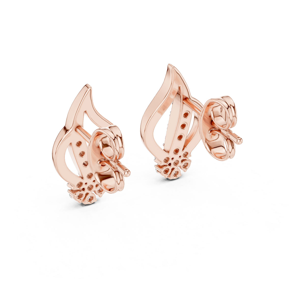 .20 Ct. Open Teardrop Diamond Earrings with Cluster Drop and Pavé Accent (12#10014@E) 11