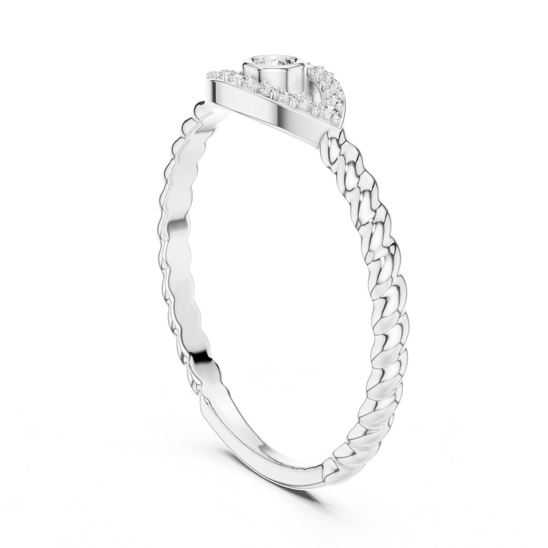 .10 Ct. Evil Eye Diamond Ring with Rope Shank (12#10014@L) 10