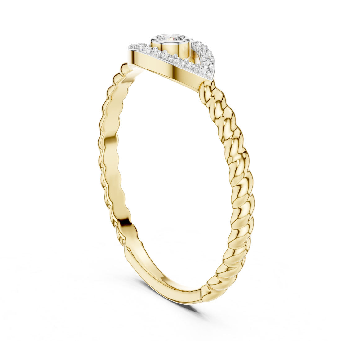 .10 Ct. Evil Eye Diamond Ring with Rope Shank (12#10014@L) 3
