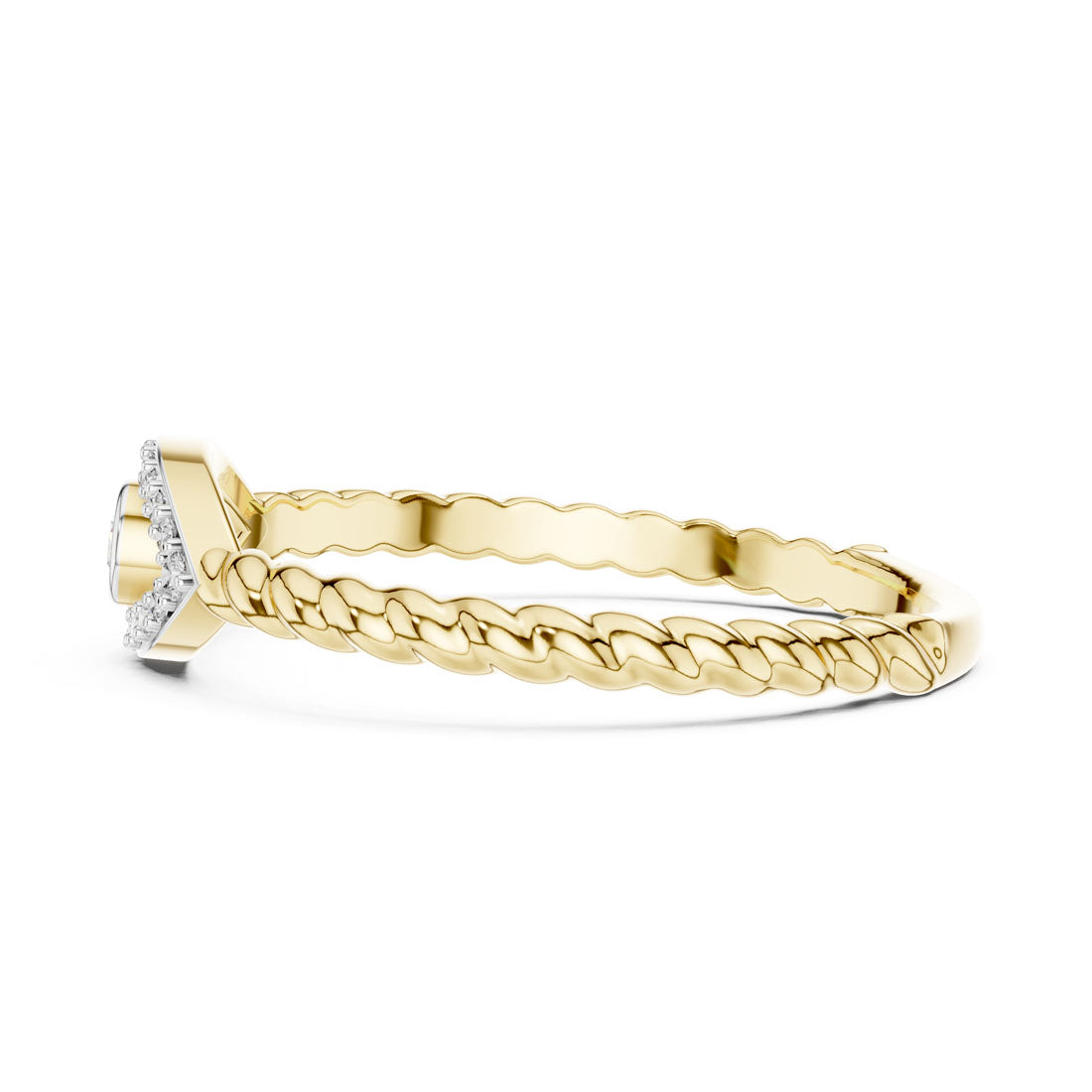 .10 Ct. Evil Eye Diamond Ring with Rope Shank (12#10014@L) 4