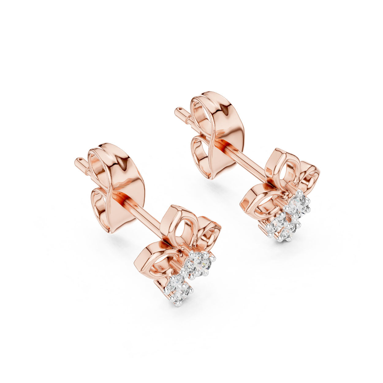 .08 Ct. Petite Fleur Diamond Earrings with Cluster Drop (12#10017@E) 6