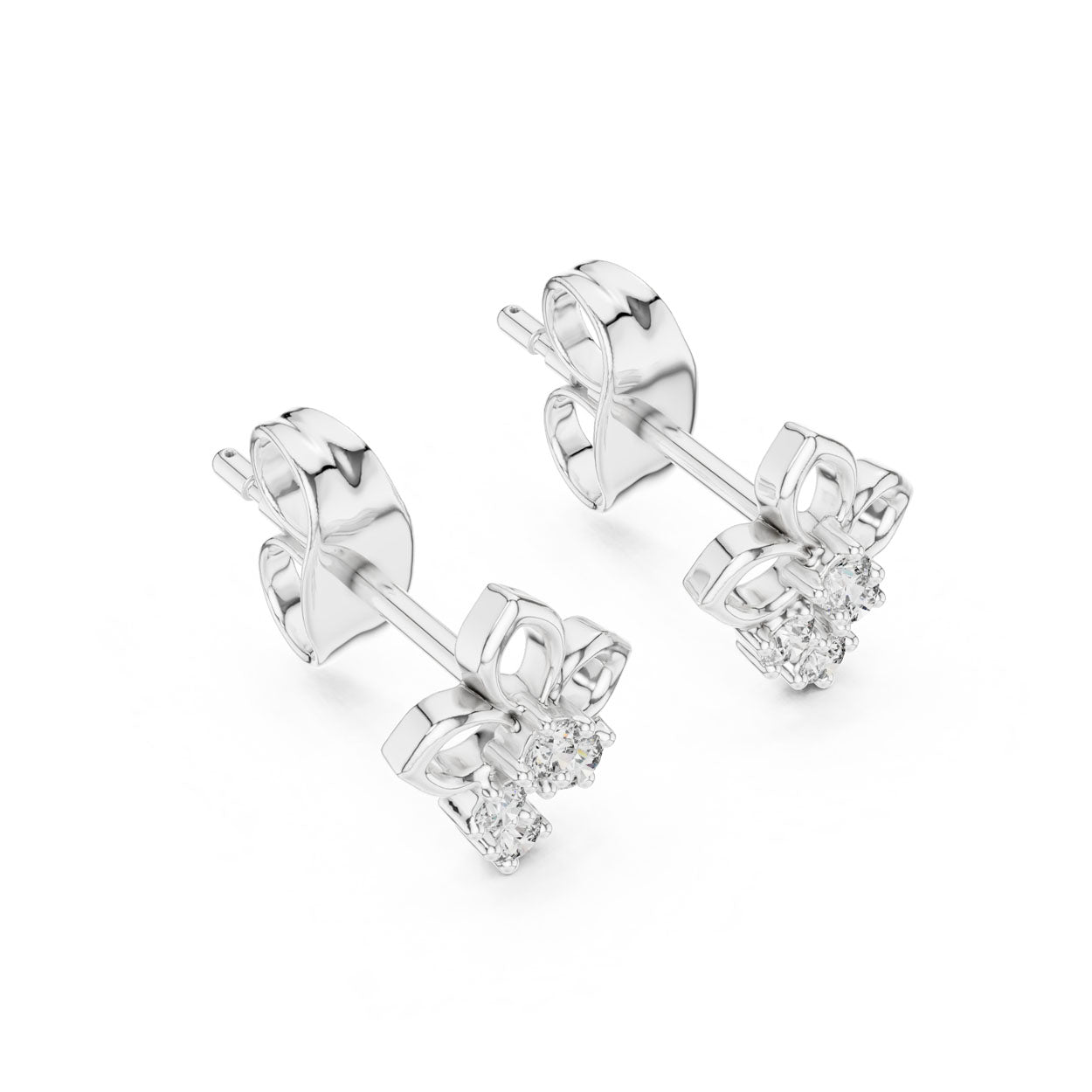 .08 Ct. Petite Fleur Diamond Earrings with Cluster Drop (12#10017@E) 11