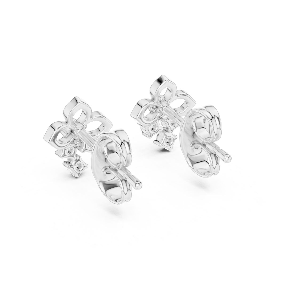 .08 Ct. Petite Fleur Diamond Earrings with Cluster Drop (12#10017@E) 12