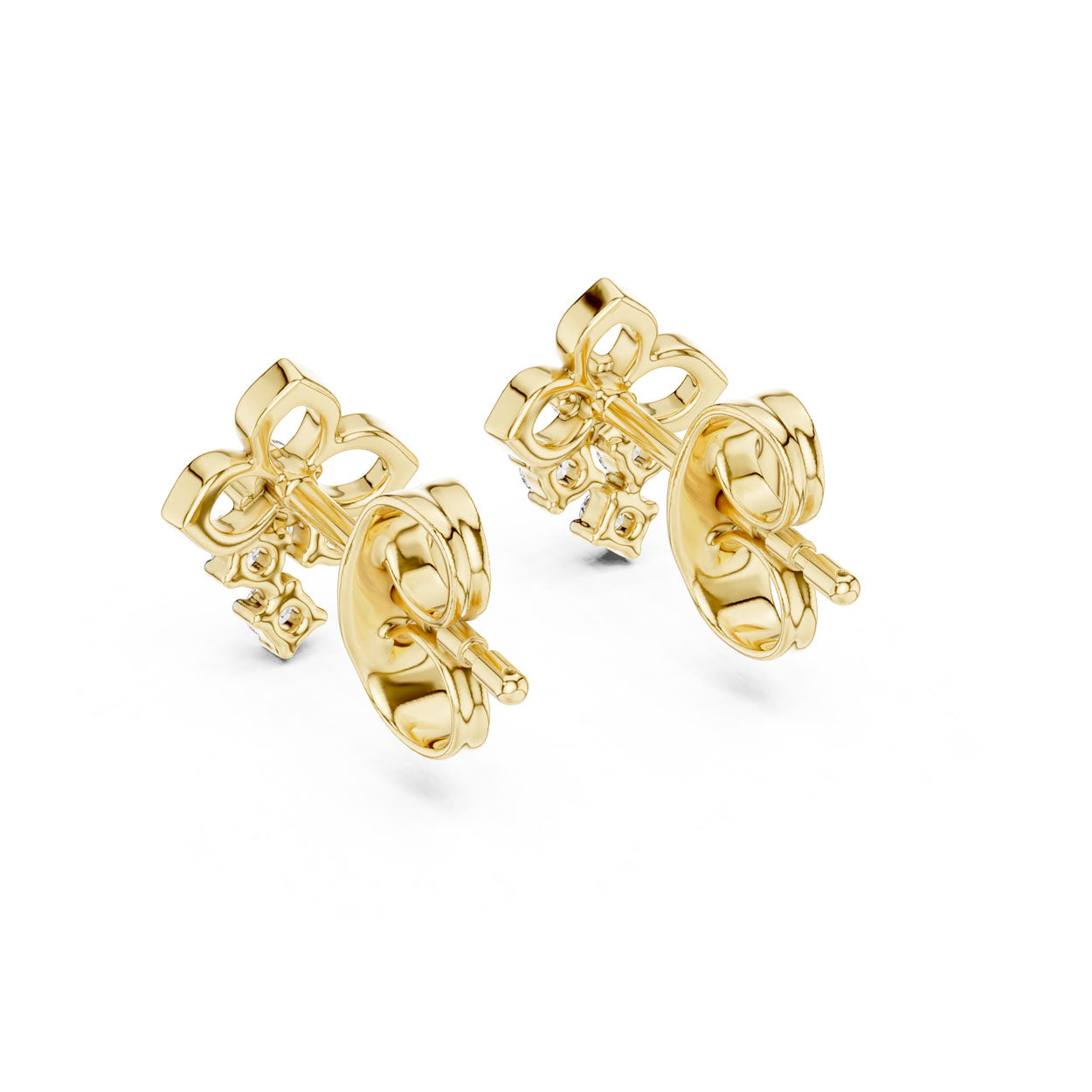.08 Ct. Petite Fleur Diamond Earrings with Cluster Drop (12#10017@E) 5