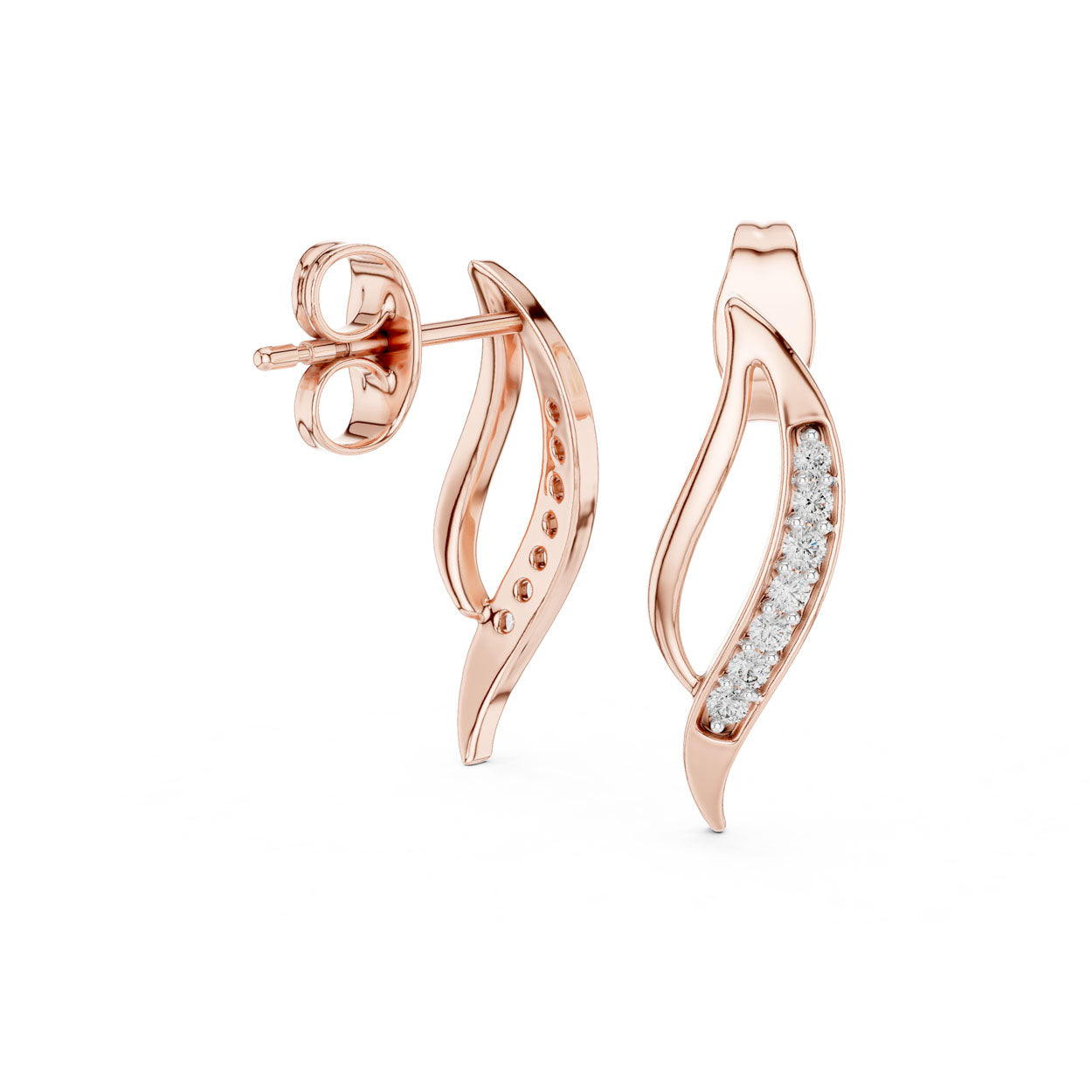 .14 Ct. Diamond Open Teardrop Earrings (12#10020@E) 12