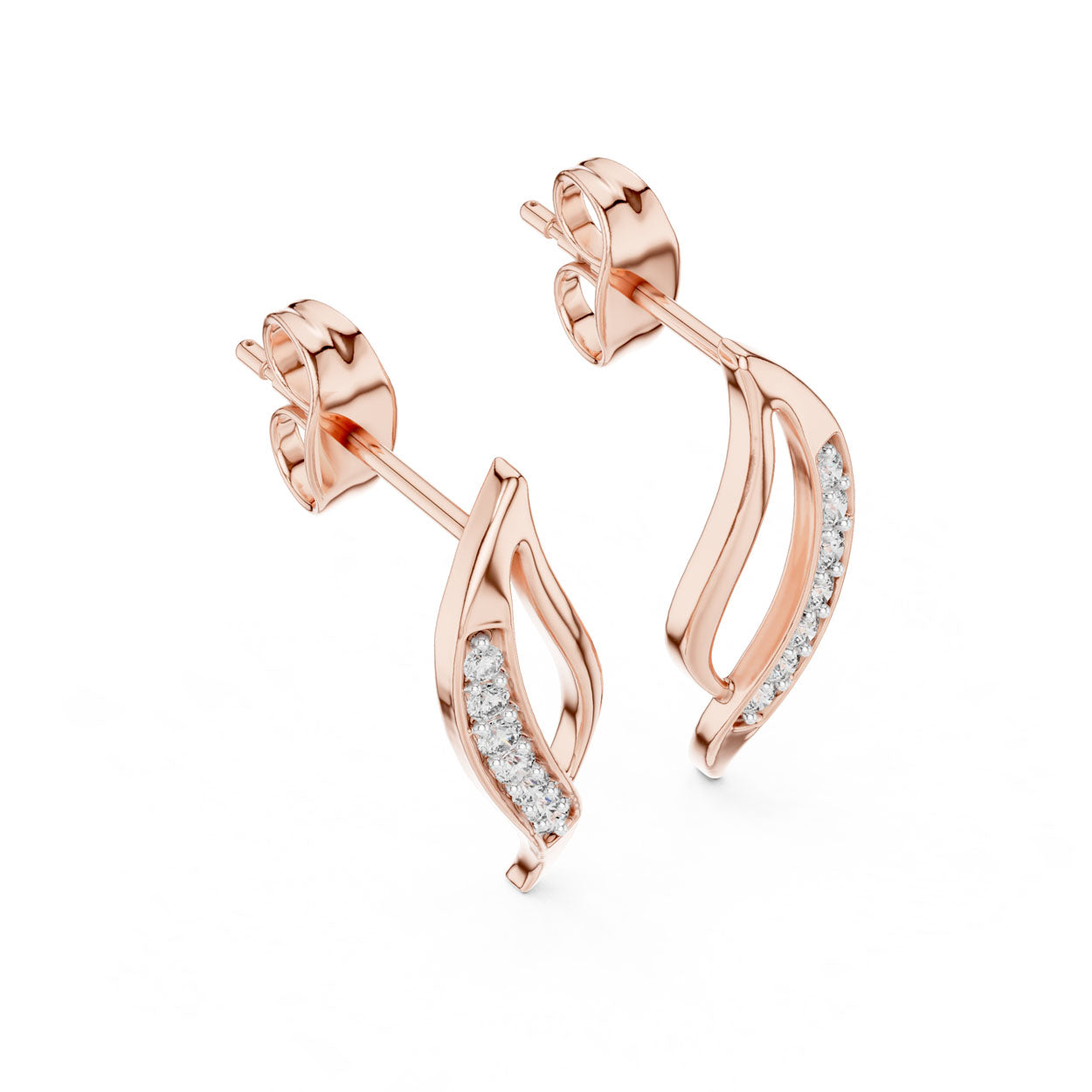 .14 Ct. Diamond Open Teardrop Earrings (12#10020@E) 8