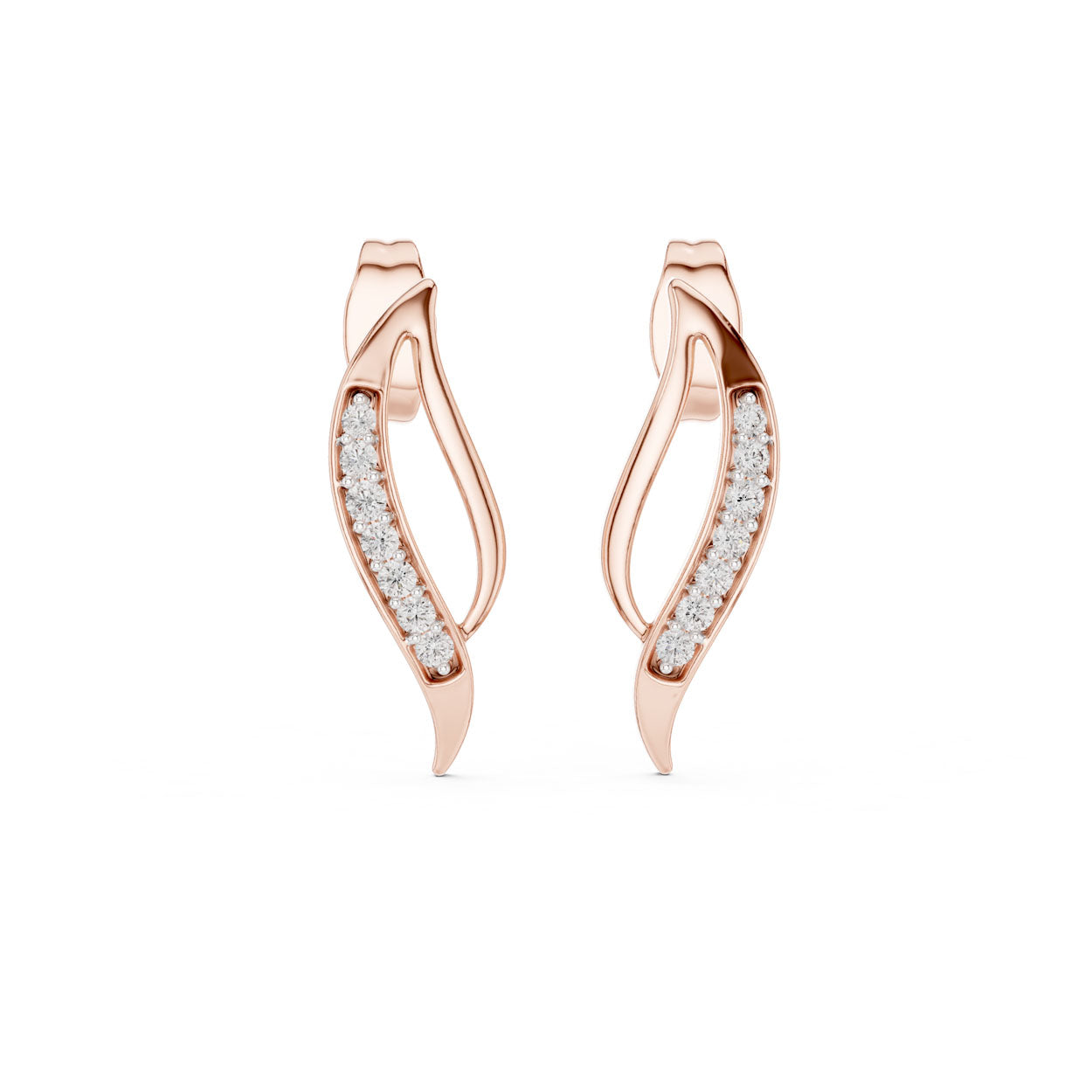 .14 Ct. Diamond Open Teardrop Earrings (12#10020@E) 7