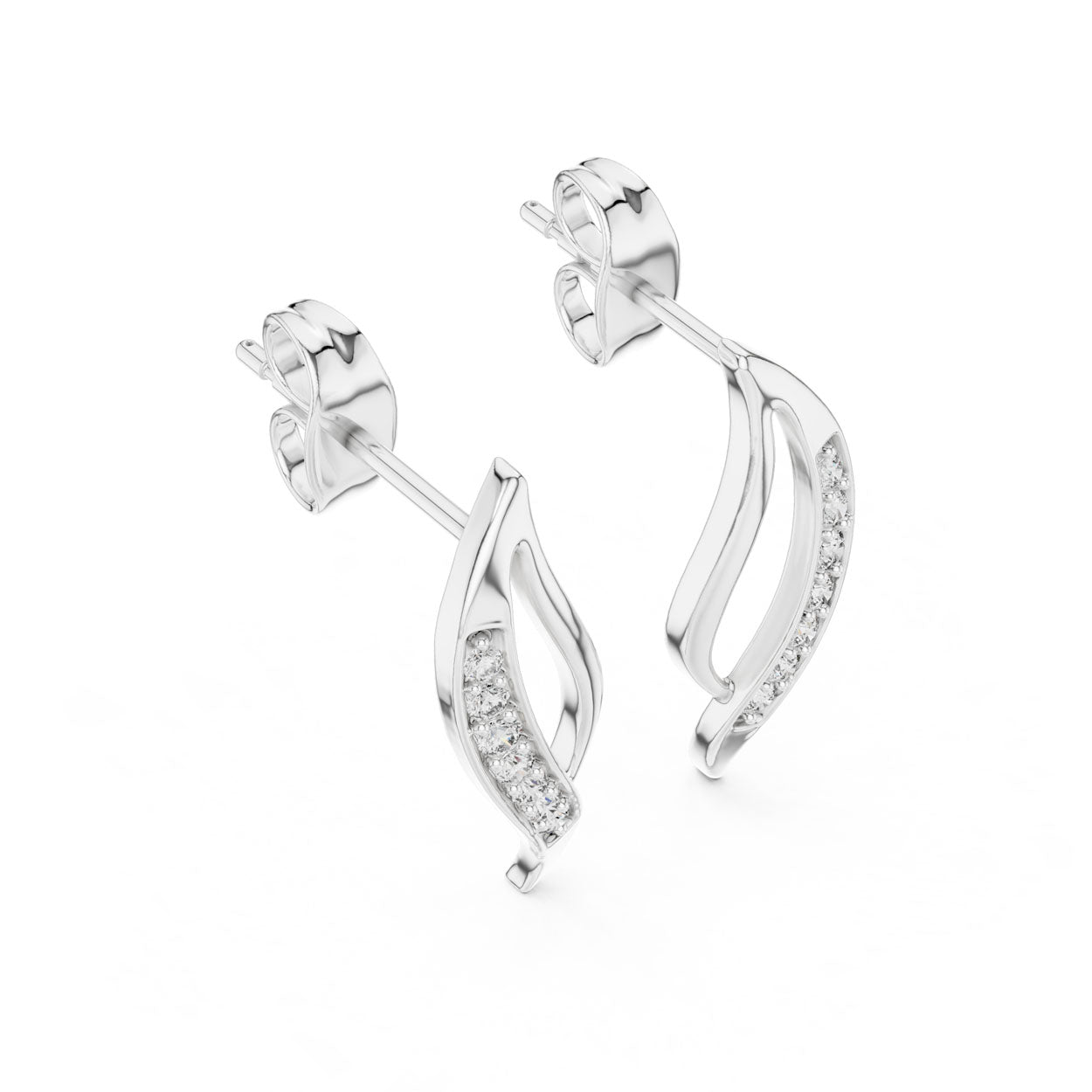 .14 Ct. Diamond Open Teardrop Earrings (12#10020@E) 6