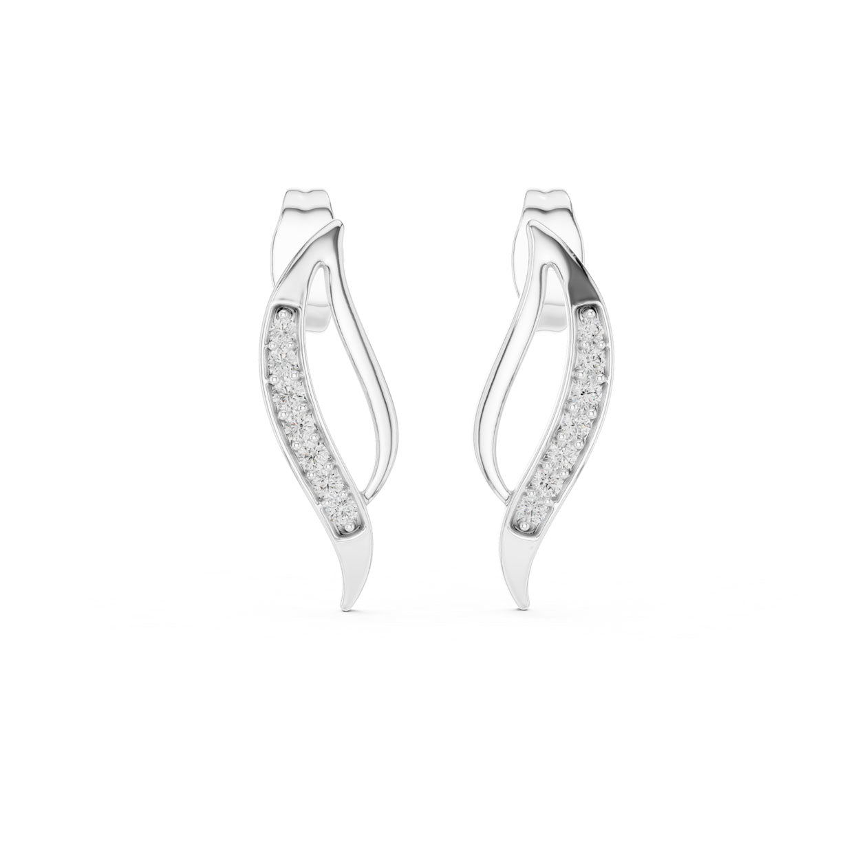 .14 Ct. Diamond Open Teardrop Earrings (12#10020@E) 5