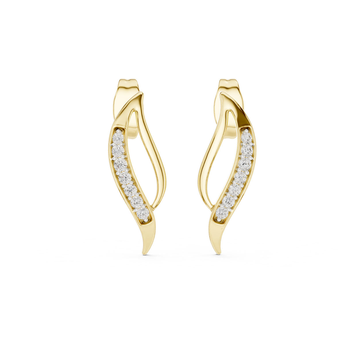 .14 Ct. Diamond Open Teardrop Earrings (12#10020@E)
