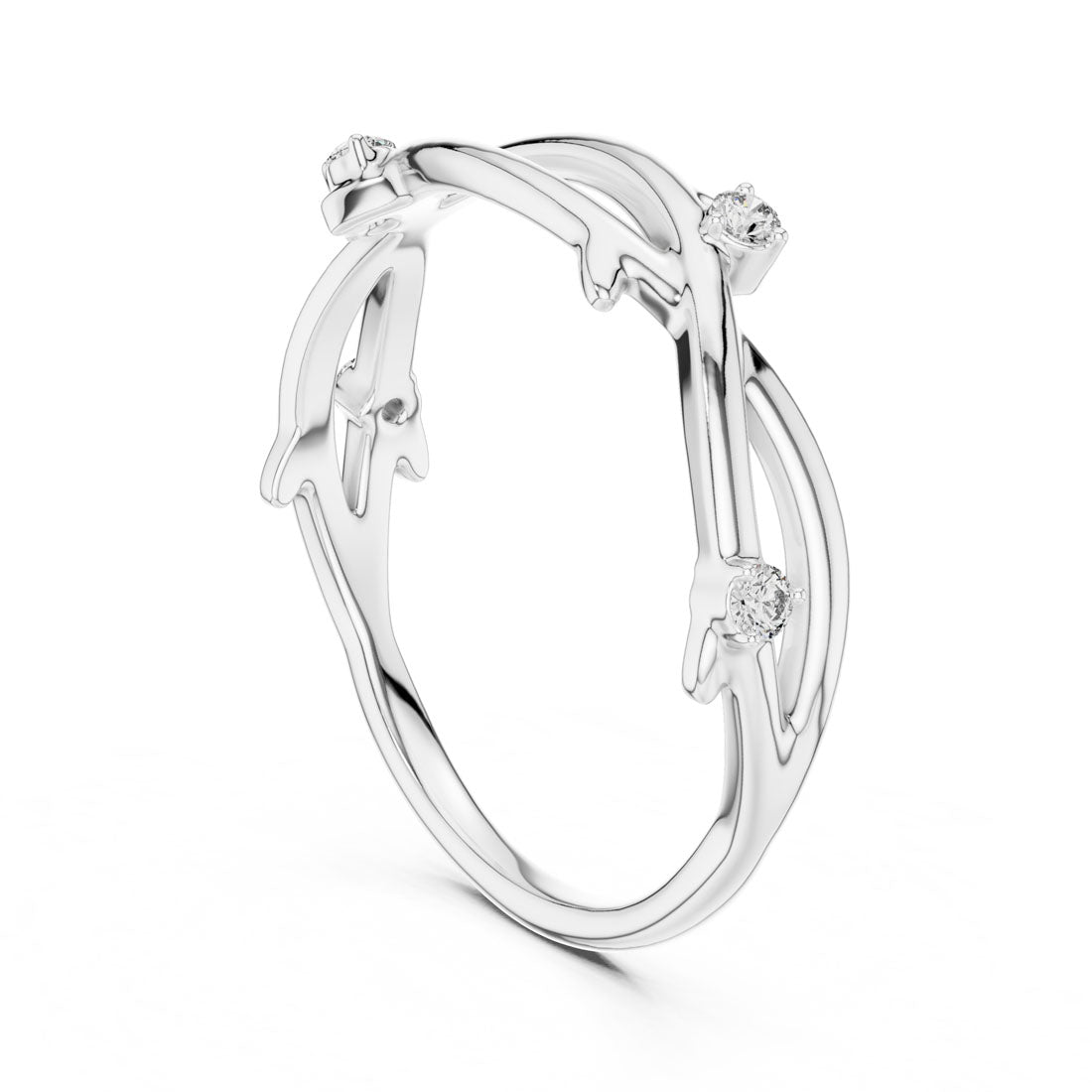 .04 Ct. Twisted Vine Ring (12#10022@L) 12