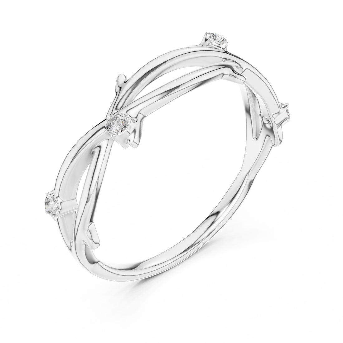 .04 Ct. Twisted Vine Ring (12#10022@L) 7