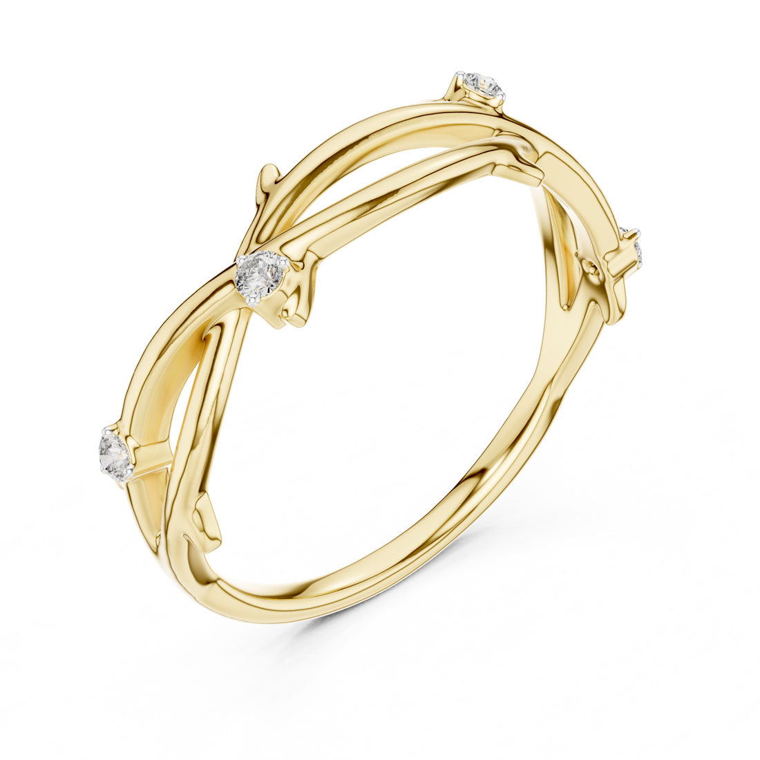 .04 Ct. Twisted Vine Ring (12#10022@L)