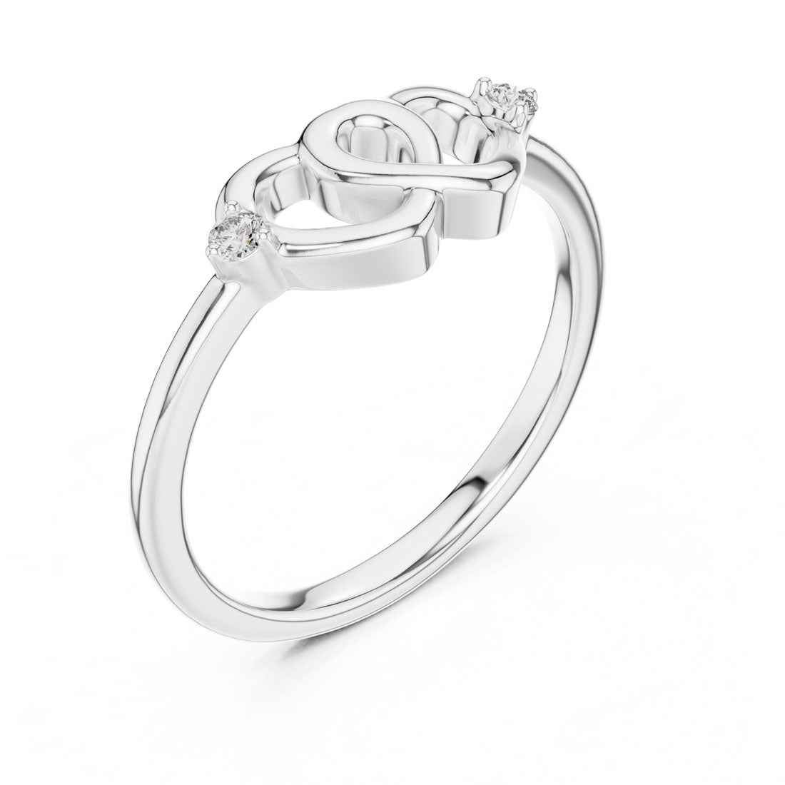 .05 Ct. Double Heart Knot Ring with Diamond Accents (12#10023@L) 8