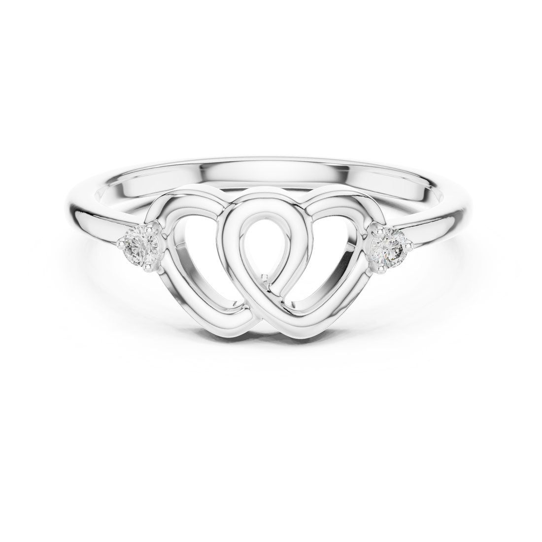 .05 Ct. Double Heart Knot Ring with Diamond Accents (12#10023@L) 6