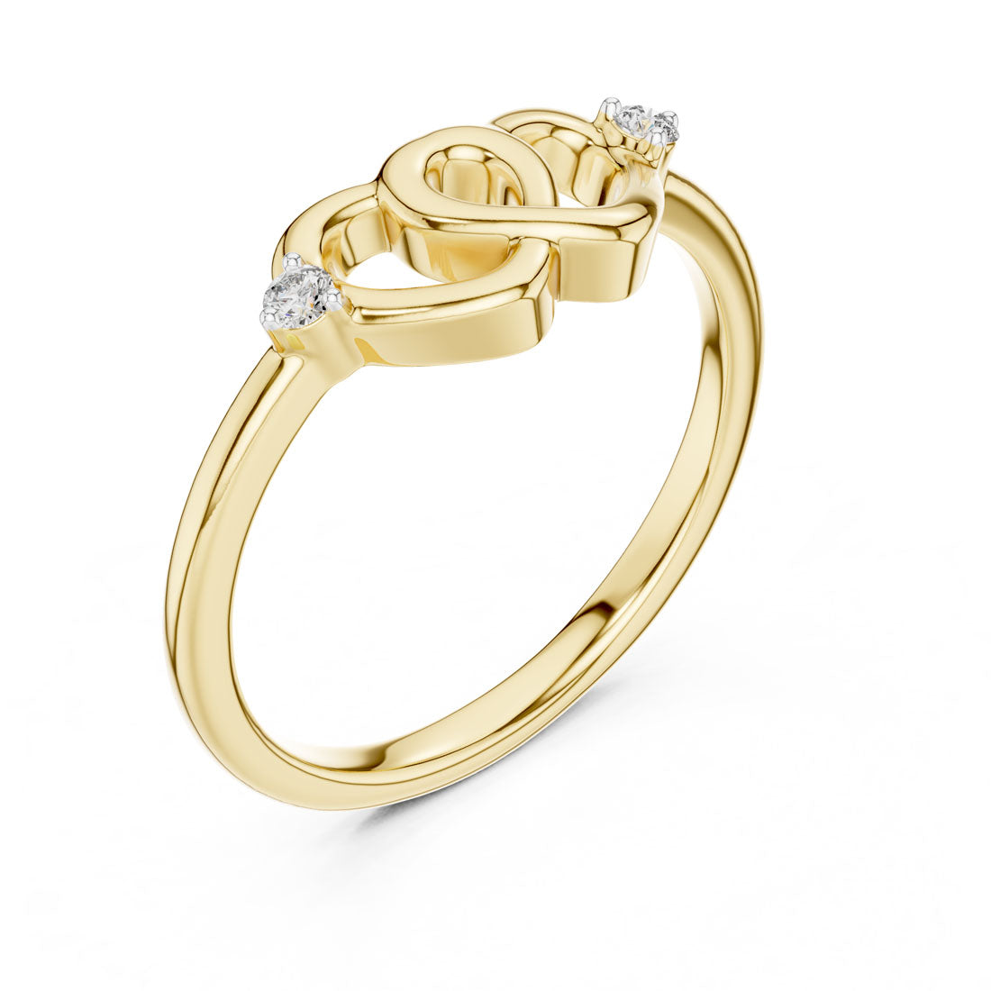 .05 Ct. Double Heart Knot Ring with Diamond Accents (12#10023@L)