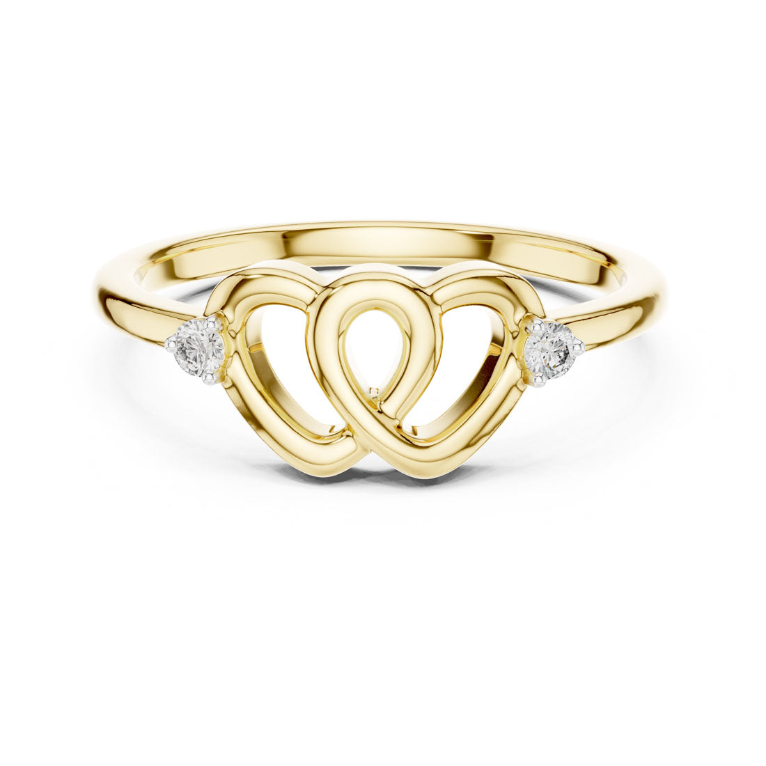 .05 Ct. Double Heart Knot Ring with Diamond Accents (12#10023@L) 5