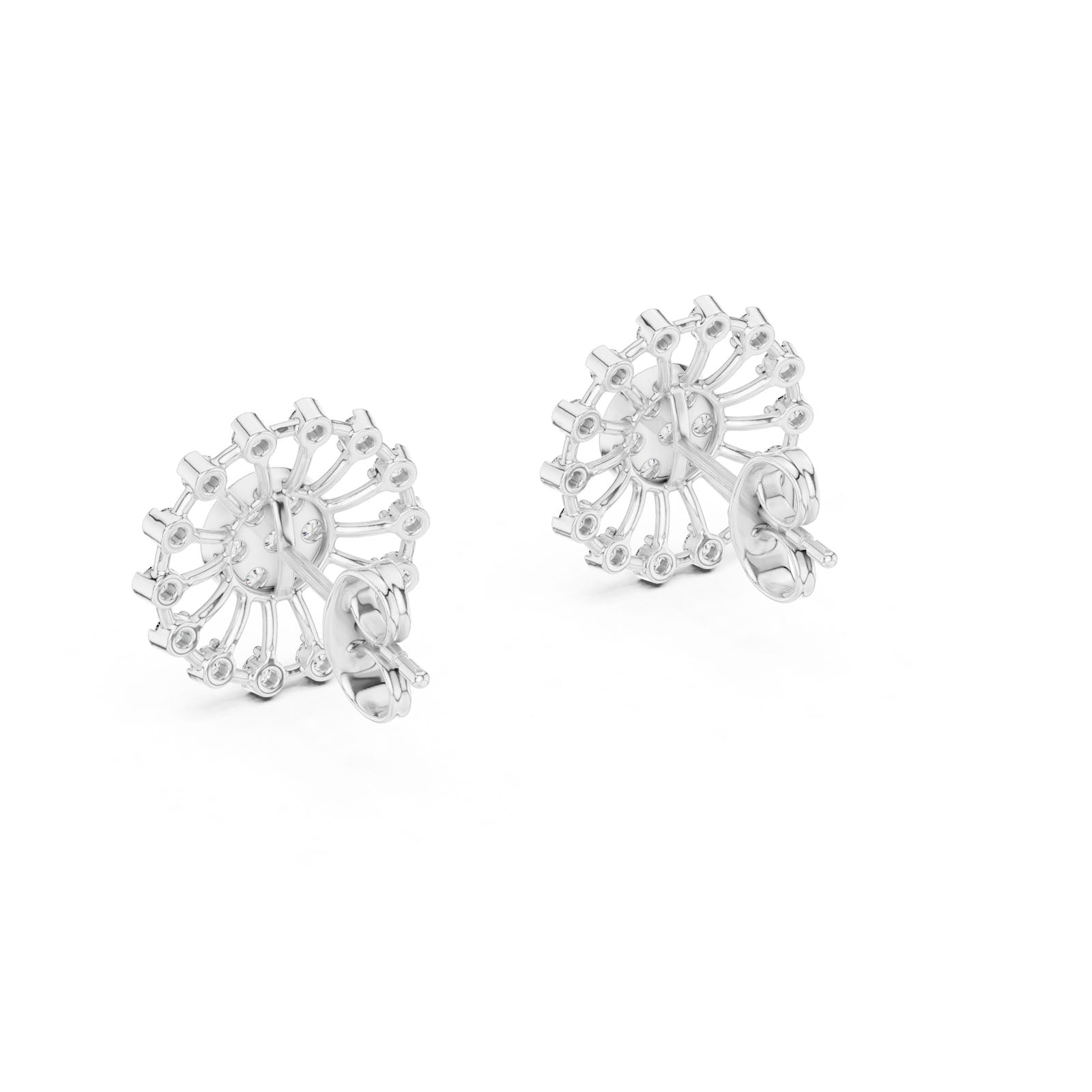 .70 Ct. Sunburst Diamond Earrings (12#10024@E) 7