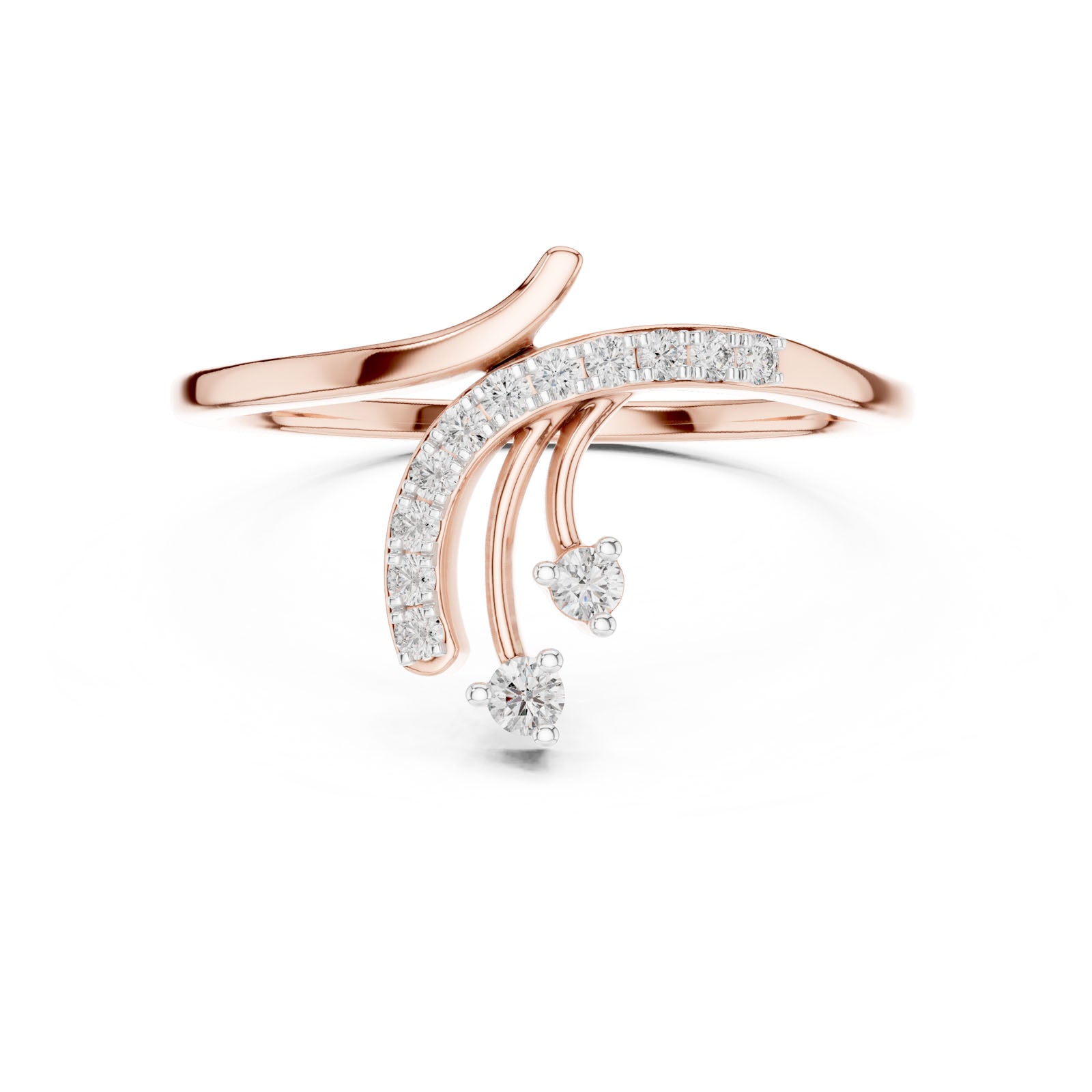 .13 Ct. Diamond Swirl Ring with Pavé Accents (12#10028@L) 6