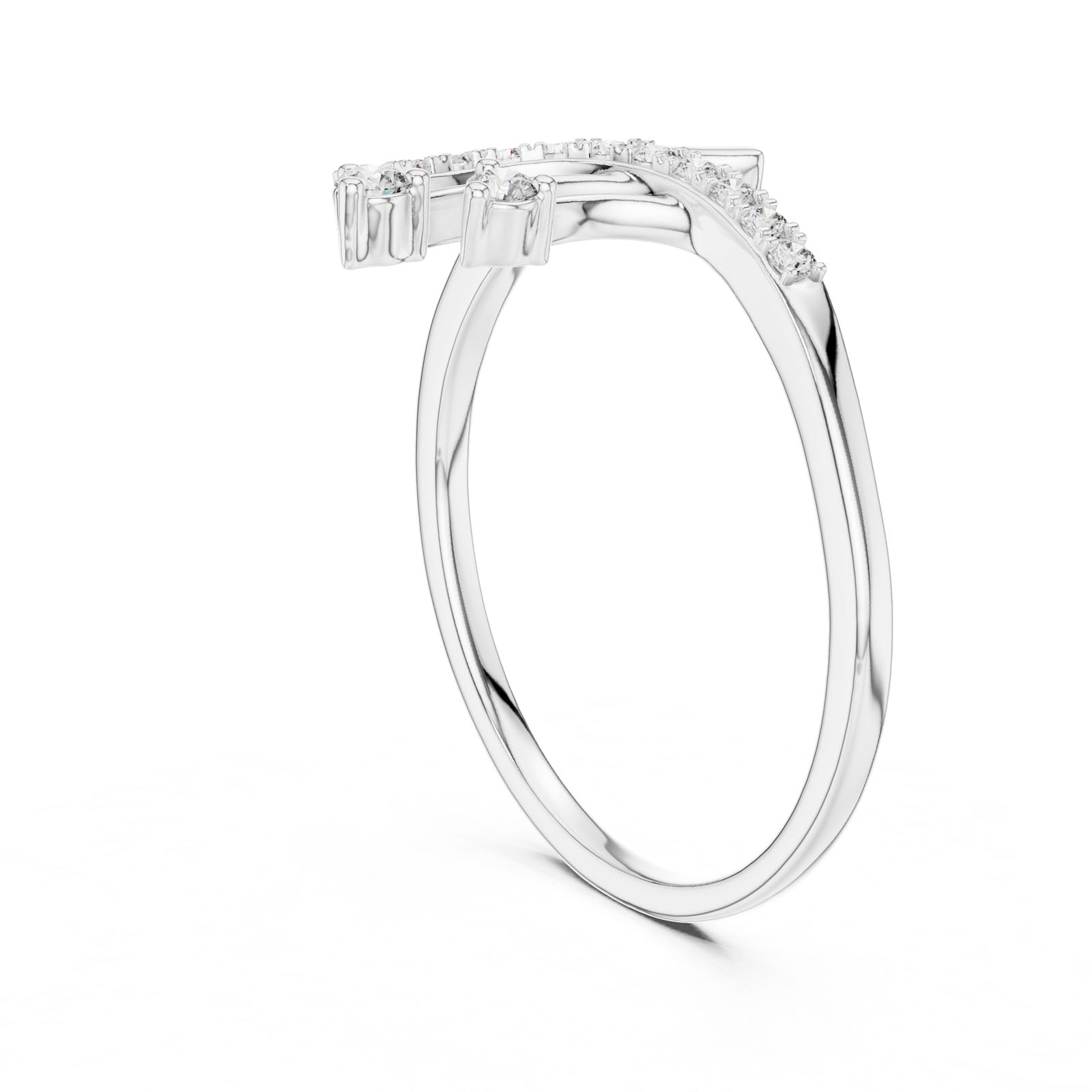 .13 Ct. Diamond Swirl Ring with Pavé Accents (12#10028@L) 4