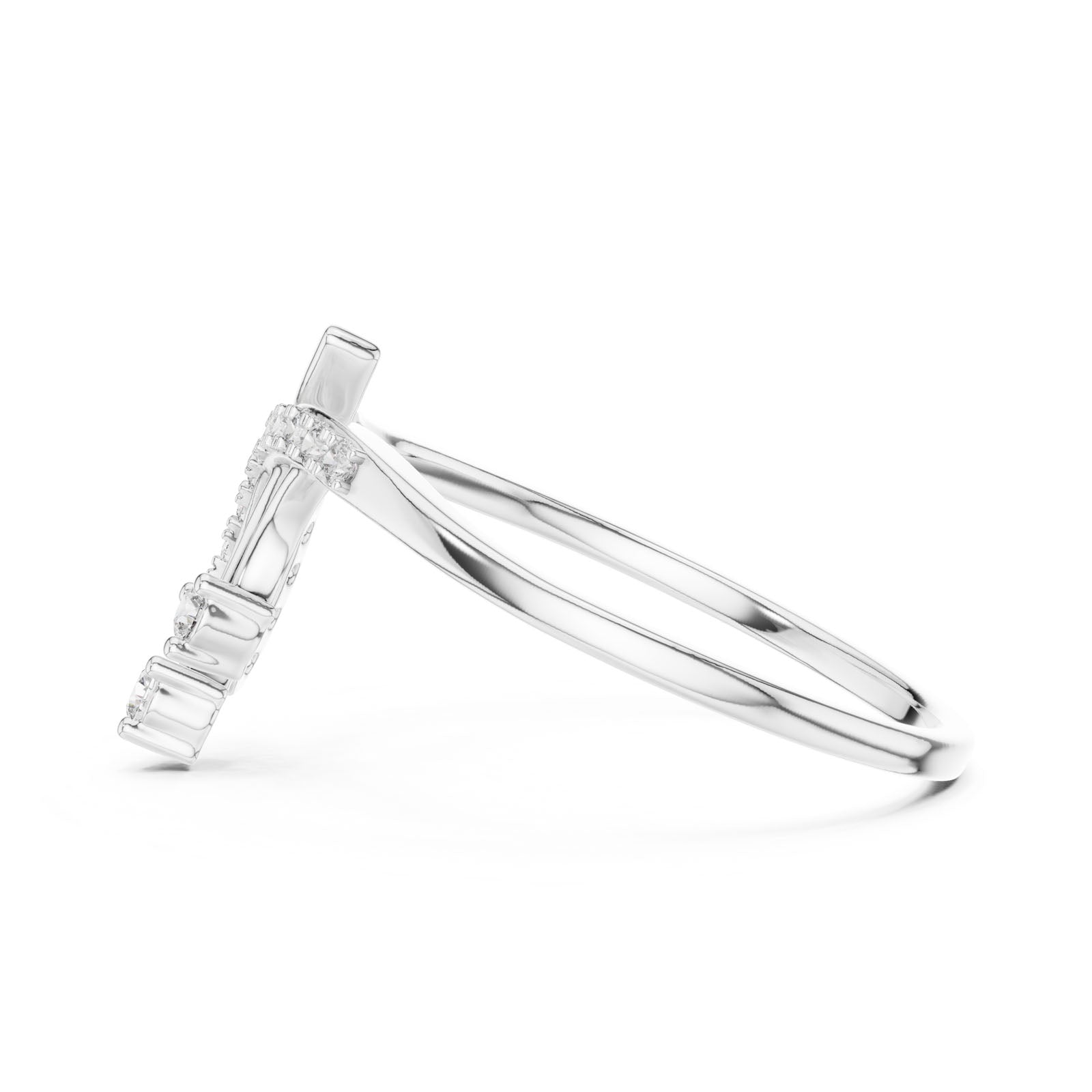 .13 Ct. Diamond Swirl Ring with Pavé Accents (12#10028@L) 10