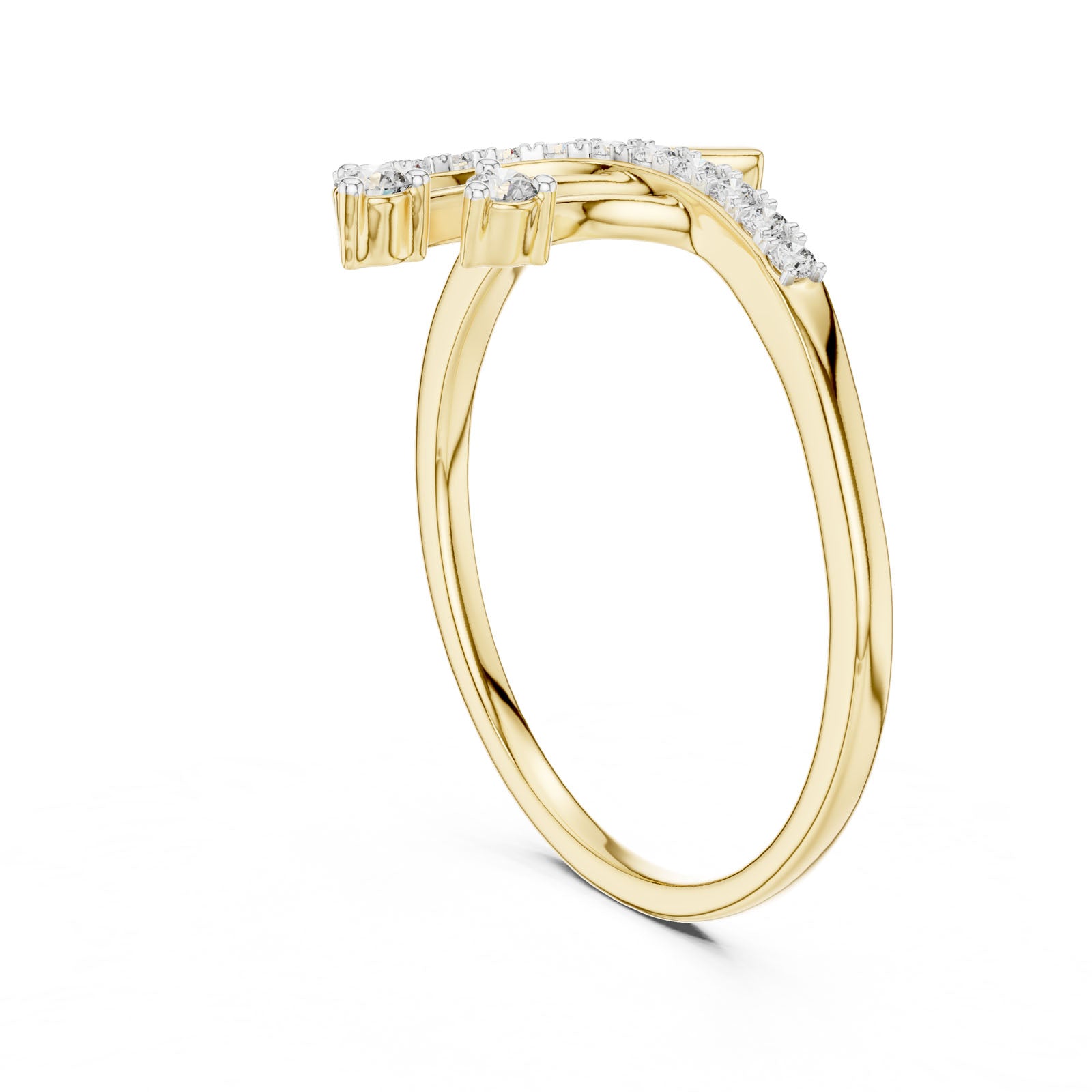 .13 Ct. Diamond Swirl Ring with Pavé Accents (12#10028@L) 8