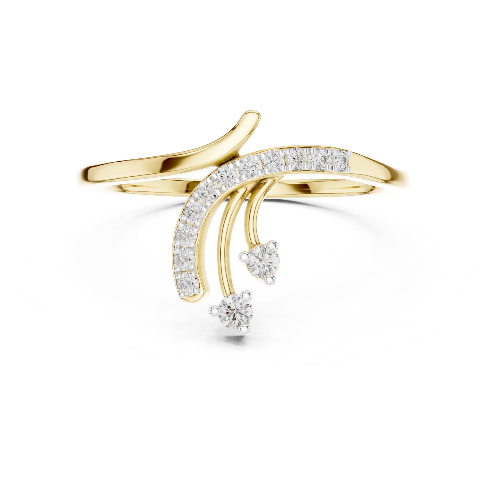 .13 Ct. Diamond Swirl Ring with Pavé Accents (12#10028@L) 11
