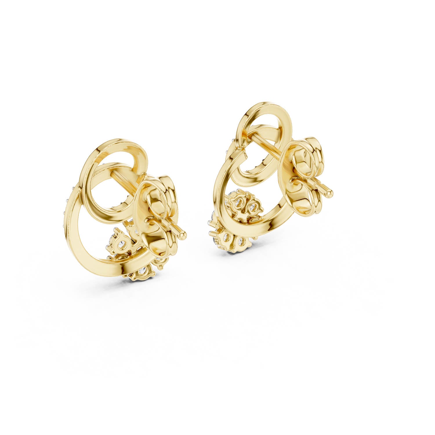 .42 Ct. Floral Swirl Diamond Earrings (12#10029@E) 3