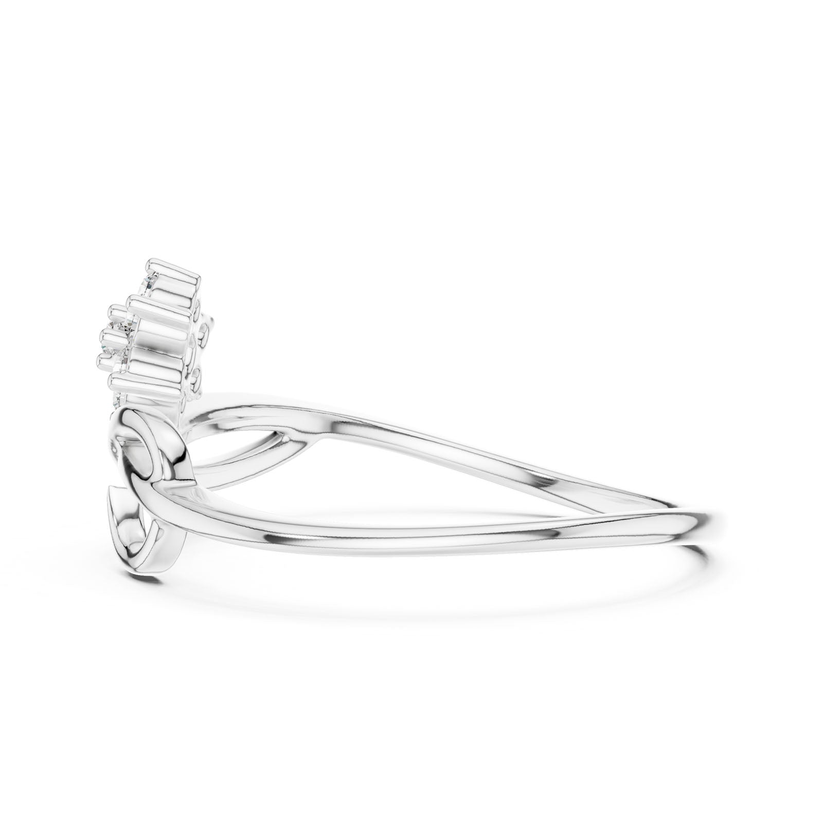 .11 Ct. Floral Diamond Cluster Ring with Twisted Band (12#10029@L) 9