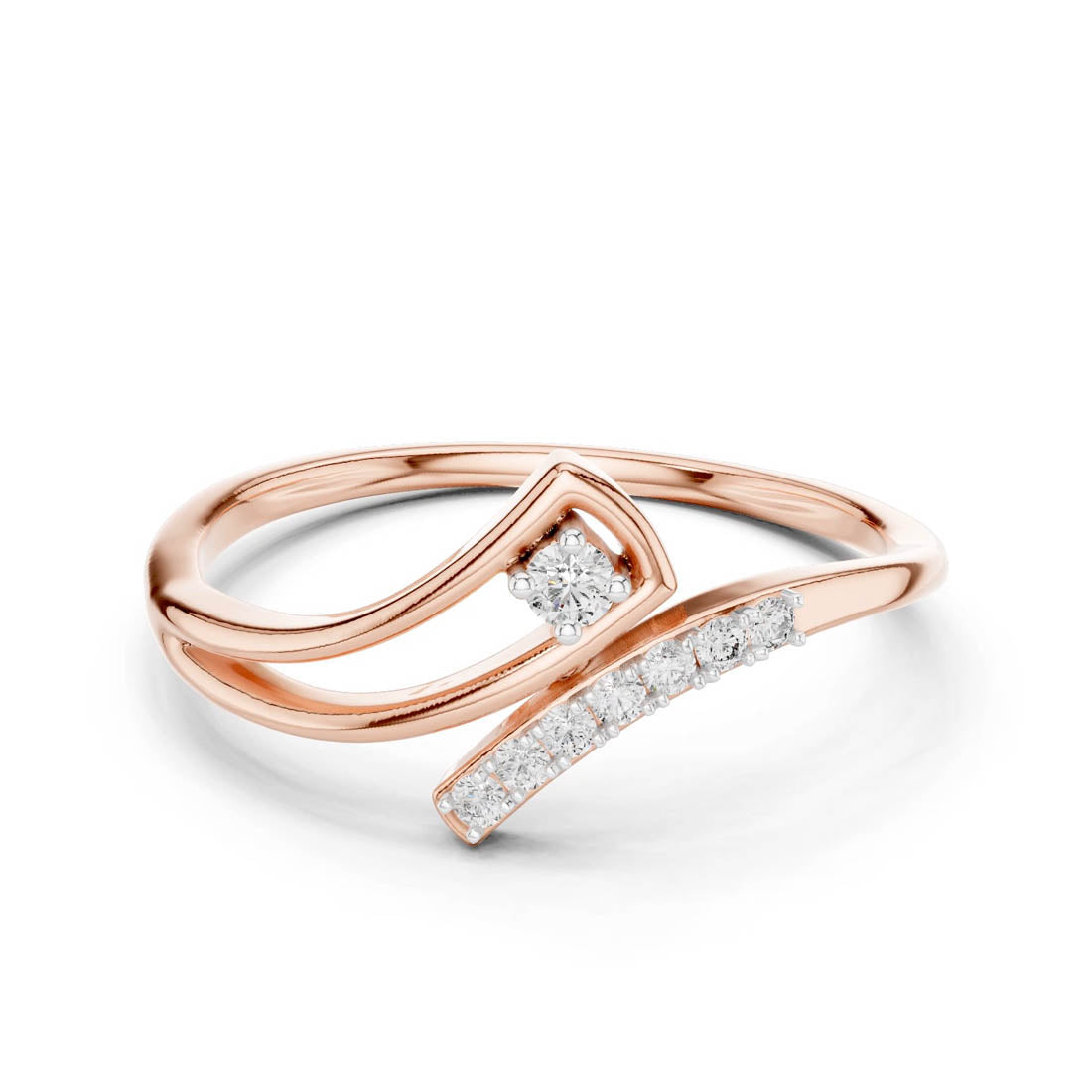 .08 Ct. Diamond Pavé Bypass Ring (12#10030@L) 7